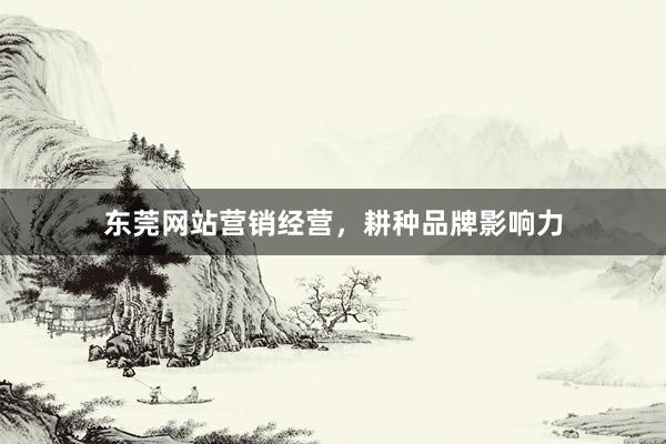 东莞网站营销经营，耕种品牌影响力